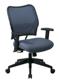 Deluxe Chair with Blue Mist VeraFlex Back and VeraFlex Fabric Seat