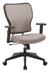 Deluxe 2 to 1 Mechanical Height Adjustable Arms Chair in Latte Fabric