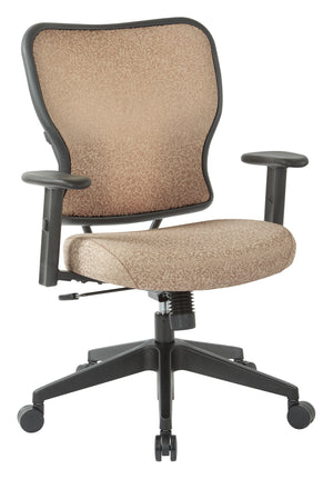 Deluxe 2 to 1 Mechanical Height Adjustable Arms Chair in Sand Fabric