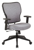 Deluxe 2 to 1 Mechanical Height Adjustable Arms Chair in Steel Fabric
