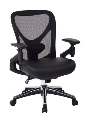 ProGrid Mesh Back Managers Chair with Leather Seat