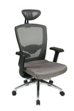 Grey ProGrid High Back Chair with Headrest