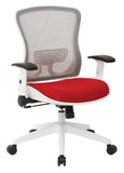White Breathable Mesh Back Managers Chair