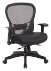 R2 SpaceGrid Back Chair with Memory Foam Bonded Leather Seat