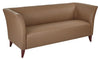 Taupe Faux Leather Sofa