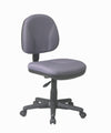 Titanium Finish Armless Visitors Chair with Ventilated Plastic Wrap Around Back