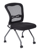 Deluxe Armless Folding Chair With ProGrid Back (2-PK)