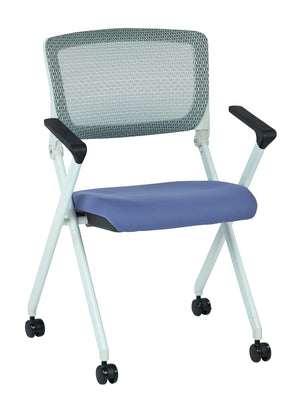Folding Chair With Breathable Mesh Back 2-Pack