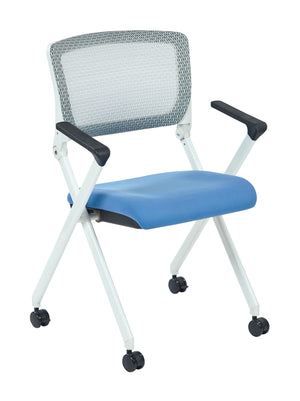 Folding Chair With Breathable Mesh Back 2-Pack