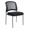 Titanium Finish Black Visitors Chair with ProGrid Back and Straight Legs