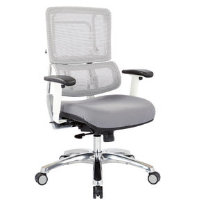 Breathable White Vertical Mesh Chair