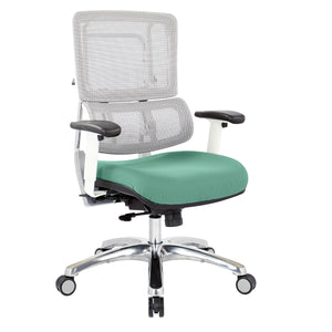Breathable White Vertical Mesh Chair