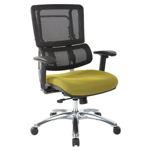 Vertical Black Mesh Back Chair with Headrest