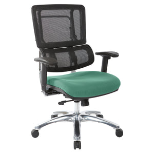 Vertical Black Mesh Back Chair with Headrest