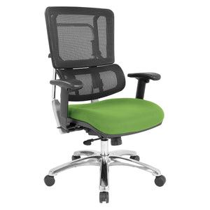 Vertical Black Mesh Back Chair with Headrest