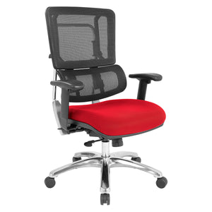 Vertical Black Mesh Back Chair with Headrest