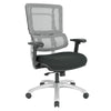 Vertical Grey Mesh Back Chair with Silver Base
