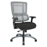 Vertical Grey Mesh Back Chair with Titanium Base