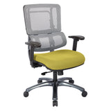 Vertical Grey Mesh Back Chair with Titanium Base