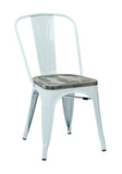 Bristow Metal Chair with Vintage Wood Seat (4-PK)