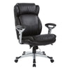 Executive Black Bonded Leather Chair with Cable Control