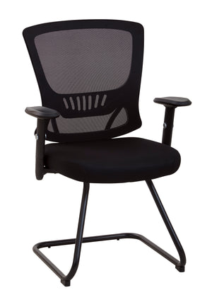Mesh Back and Seat Black Sled Base Guest Chair