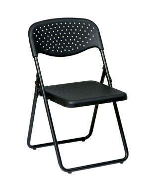 Folding Chair with Plastic Seat and Back (4-PK)
