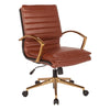 Mid-Back Faux Leather Chair