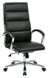 High Back Executive Black Faux Leather Chair