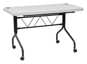 47.75" Resin Multi Purpose Flip Table with Locking Casters