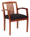 Leg Chair With Wood Slat Back & Light Cherry Finish