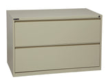 42" Wide 2 Drawer Lateral File With Core-Removeable Lock & Adjustable Glides