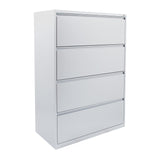 36" Wide 4 Drawer Lateral File With Core-Removeable Lock & Adjustable Glides