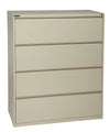 42" Wide 4 Drawer Lateral File With Core-Removeable Lock & Adjustable Glides