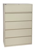 42" Wide 5 Drawer Lateral File With Core-Removeable Lock & Adjustable Glides