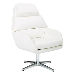 Chair- White Faux Leather