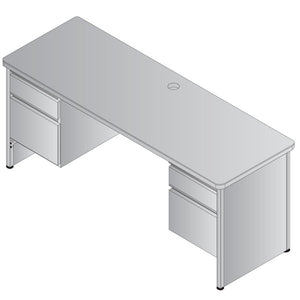 Metal Desk Double Pedestal Credenza 68X24