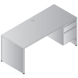 Metal Desk Right Pedestal 66X30