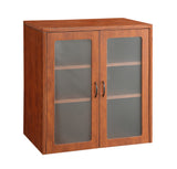 Napa 37"H Storage Cabinet, Glass/Wood Doors