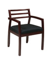 Napa Mahogany Guest Chair With Wood Back