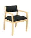 Napa Maple Guest Chair With Upholstered Back