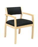Napa Maple Guest Chair With Upholstered Back
