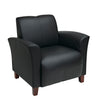 Black Bonded Leather Breeze Club Chair