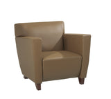 Taupe Leather Club Chair