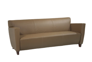 Taupe Leather Sofa