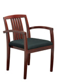 Leg Chair With Wood Slat Back And Sonoma Cherry Finish