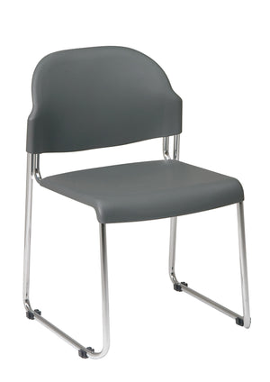 Stack Chair with Plastic Seat and Back