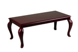 Mahogany Finish Queen Ann Traditional Coffee Table